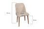 Hanah Home Nova 071 V4 Juego de 4 Sillas Crema y Nogal